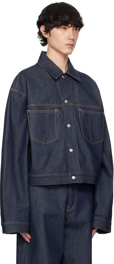 Jakna Acne Studios Blue Patch Pocket Denim Jacket Plava | C90182-, 1