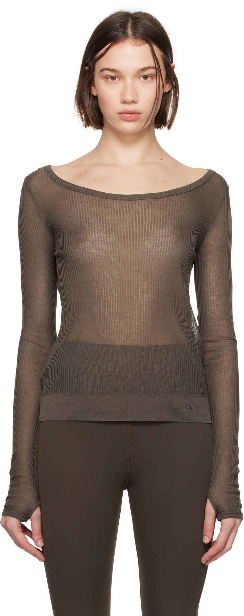 Majica kratkih rukava LEMAIRE LEMAIRE Seamless Long Sleeve T-Shirt Smeđa | TO1278 LK1017