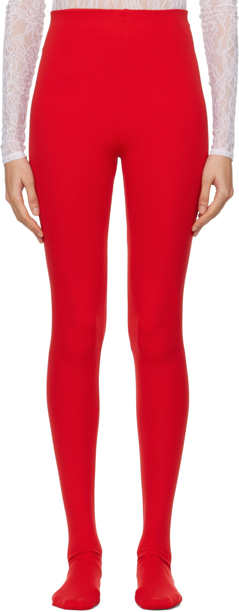 Čarape WARDROBE.NYC Opaque Leggings Crvena | W2086R14