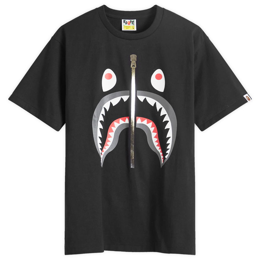 Majica kratkih rukava BAPE A Bathing Ape Men's Shark T-Shirt in Black, Size Large | END. Clothing Crna | 001TEK301003M-BLK