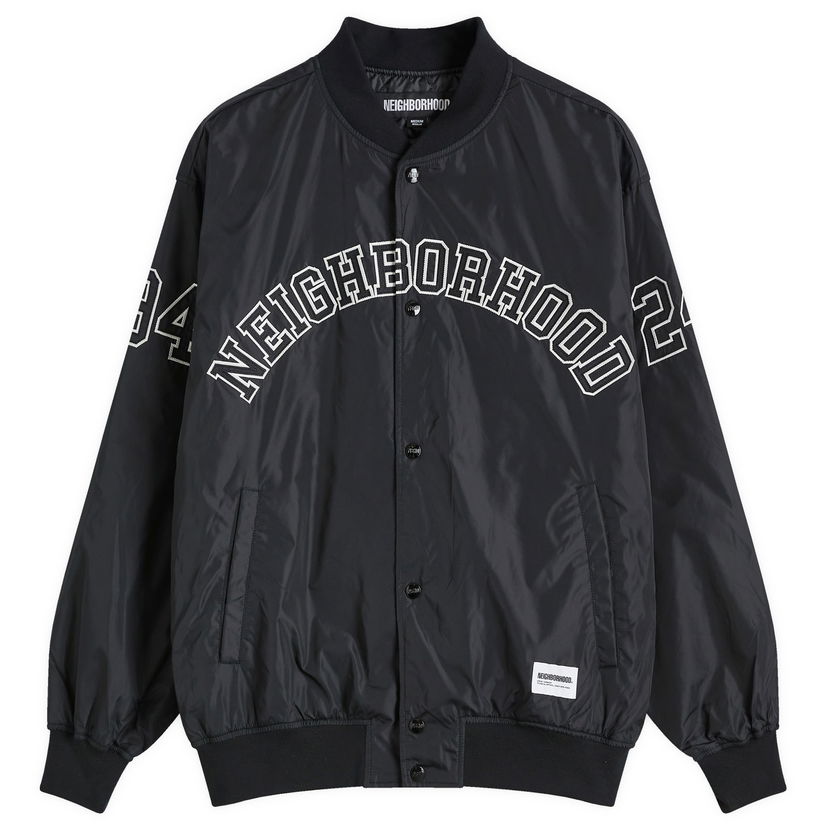 Bomber jakna Neighborhood Baseball Jacket Large Crna | 242TSNH-JKM04-BLK