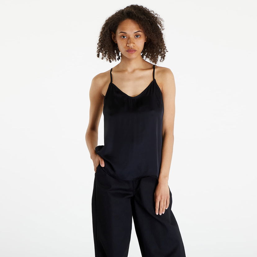 Majica bez rukava Urban Classics Top Ladies Viscose Satin Slip Top Crna | TB6187-00007
