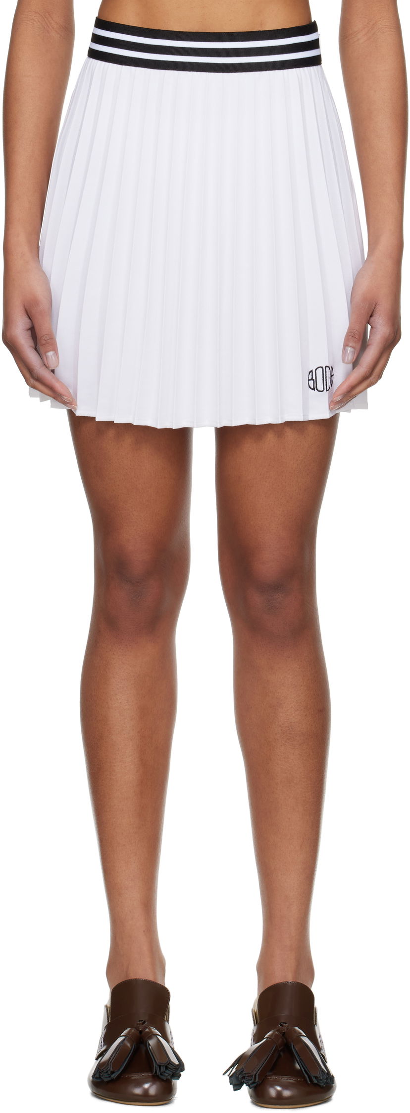 Suknja Bode Bode Court Pleated Miniskirt Bijela | WRS25BT062