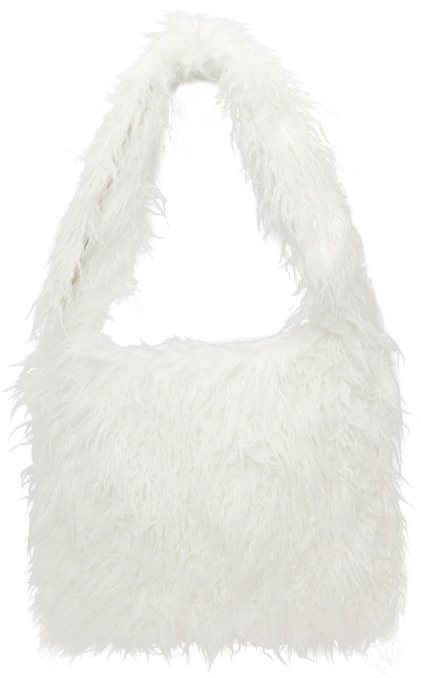 Torba za rame We11done We11done Faux-Fur Shoulder Bag Bijela | WD-AB3-22-473-U-WH, 0