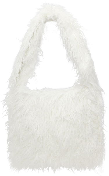 Torba za rame We11done We11done Faux-Fur Shoulder Bag Bijela | WD-AB3-22-473-U-WH, 0