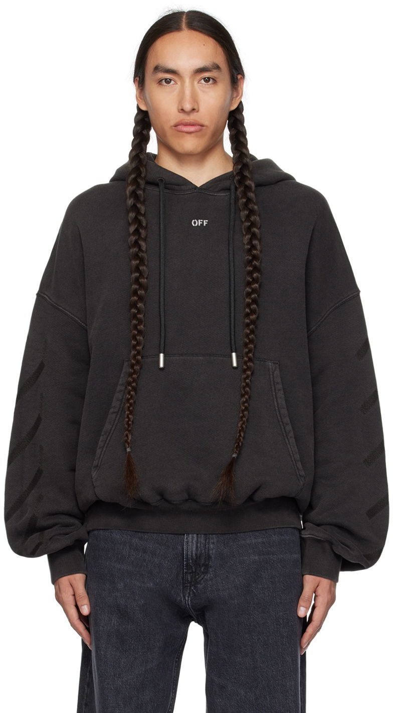 Dukserice Off-White Gray S.Matthew Hoodie Siva | OMBB118F23FLE0091077, 0