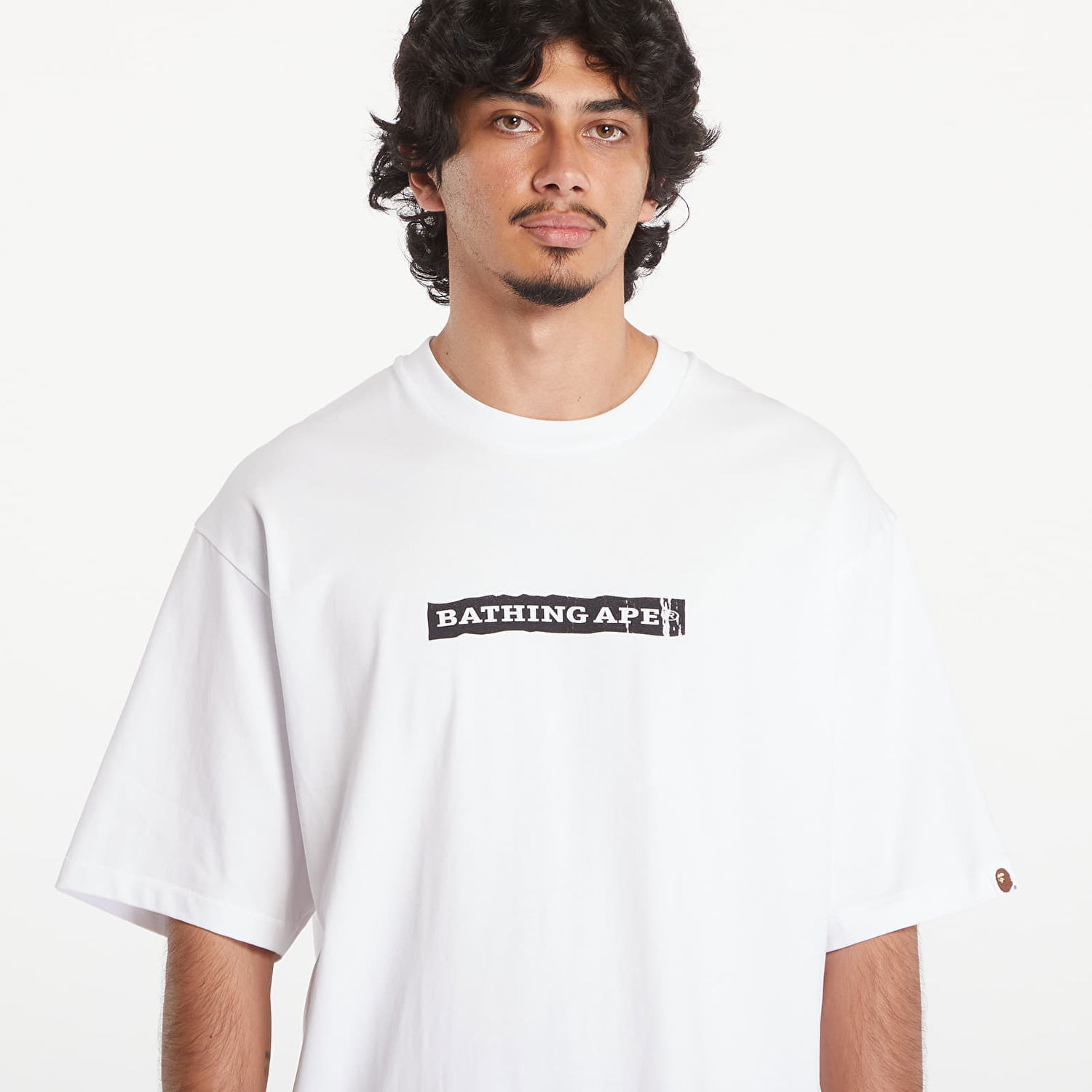 Majica kratkih rukava BAPE A BATHING APE Screen Print Stencil Logo Relaxed Fit Short Sleeve Tee White Bijela | 001TEK801332M WHT, 1