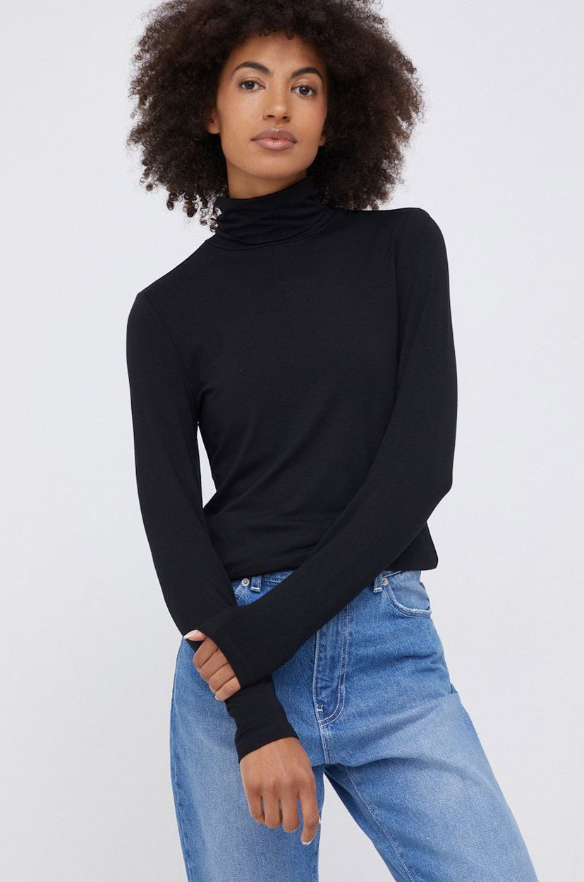 Majica kratkih rukava Polo by Ralph Lauren Black Turtleneck Long Sleeve Top Crna | 200810393001