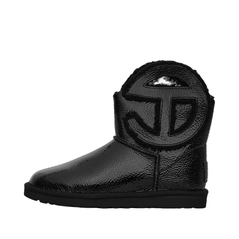 Tenisice i cipele UGG Telfar Logo Mini Crinkle Leather Boots Black Crna | 1155790 BLK