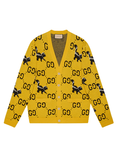 Džemper Gucci GG And Skunk Cardigan Žuta | 716113 XKCL2 7218