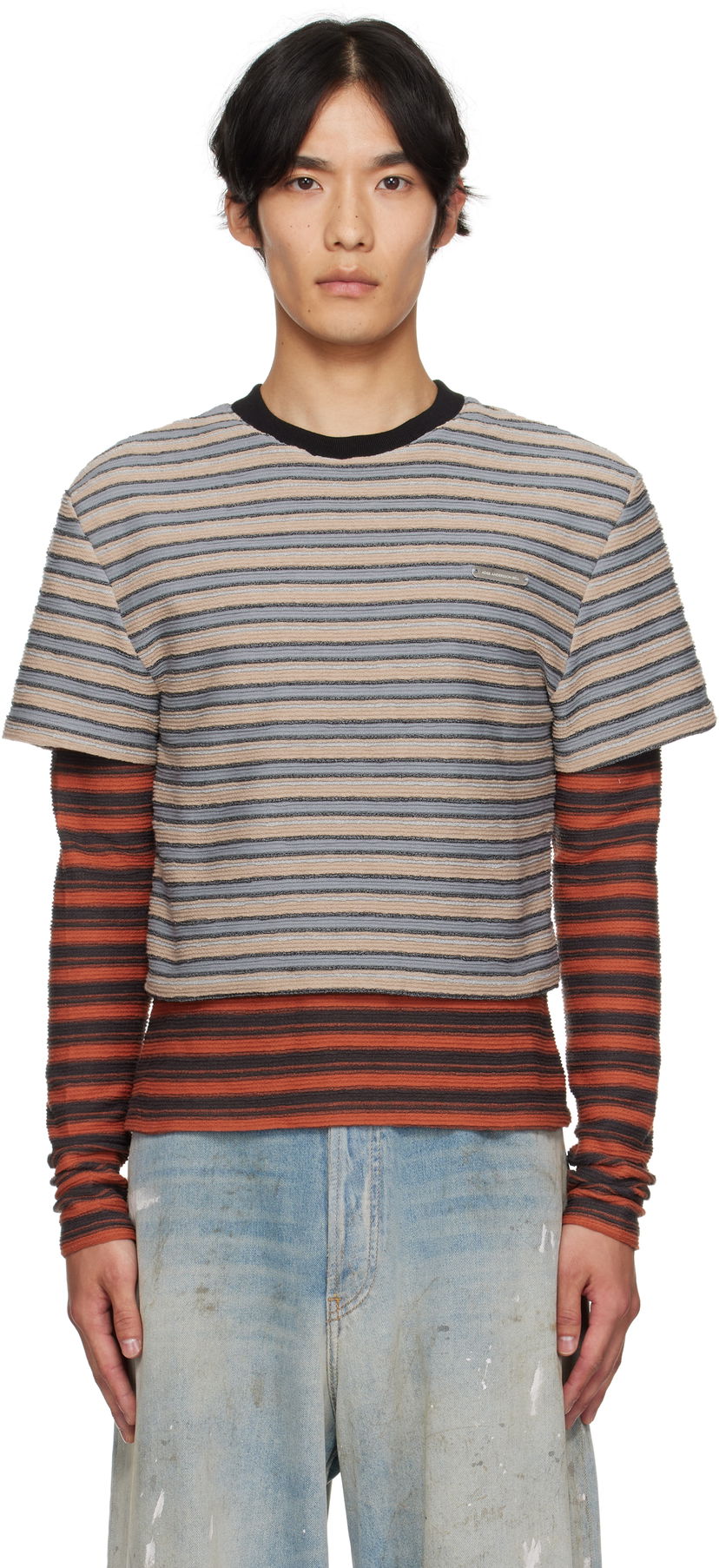 Majica kratkih rukava Andersson Bell Andersson Bell Striped Long Sleeve T-Shirt Bež | atb1335w