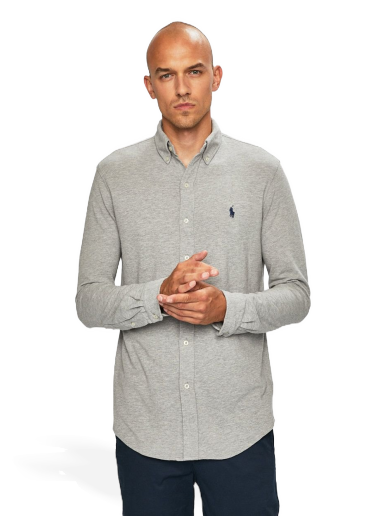 Košulja Polo by Ralph Lauren Featherweight Mesh Shirt Siva | 710654408019