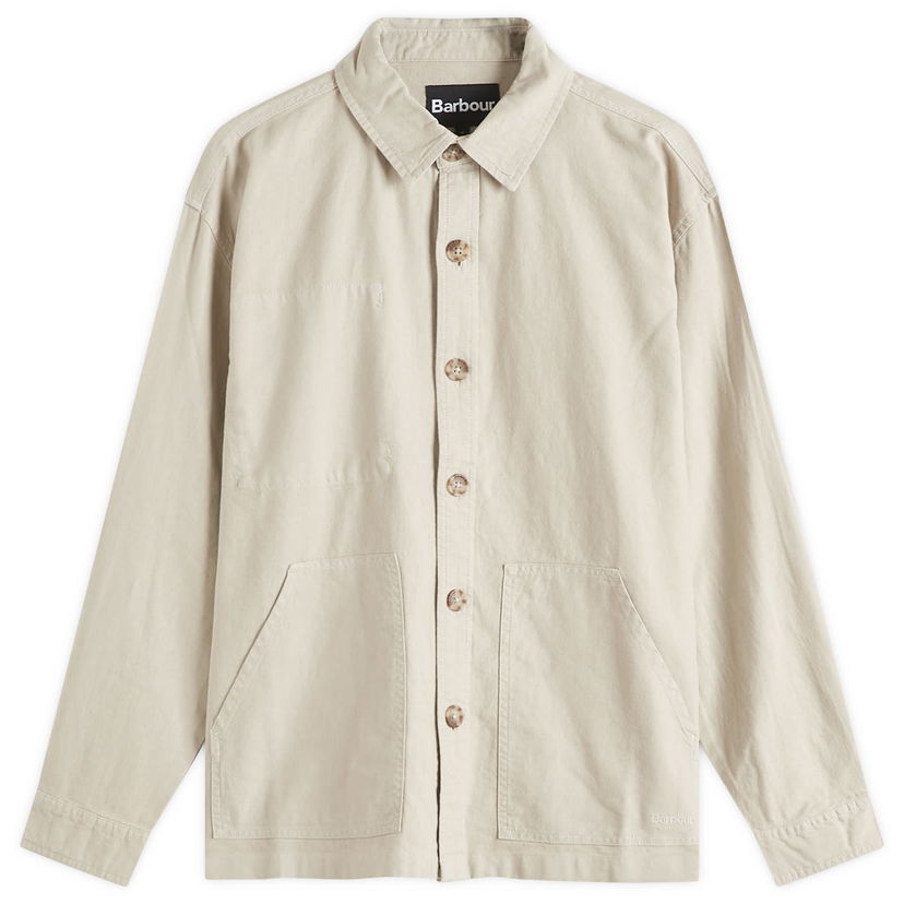 Košulja Barbour Men's Heritage+ Linen Blend Overshirt, Size Large Bež | MOS0421GY18