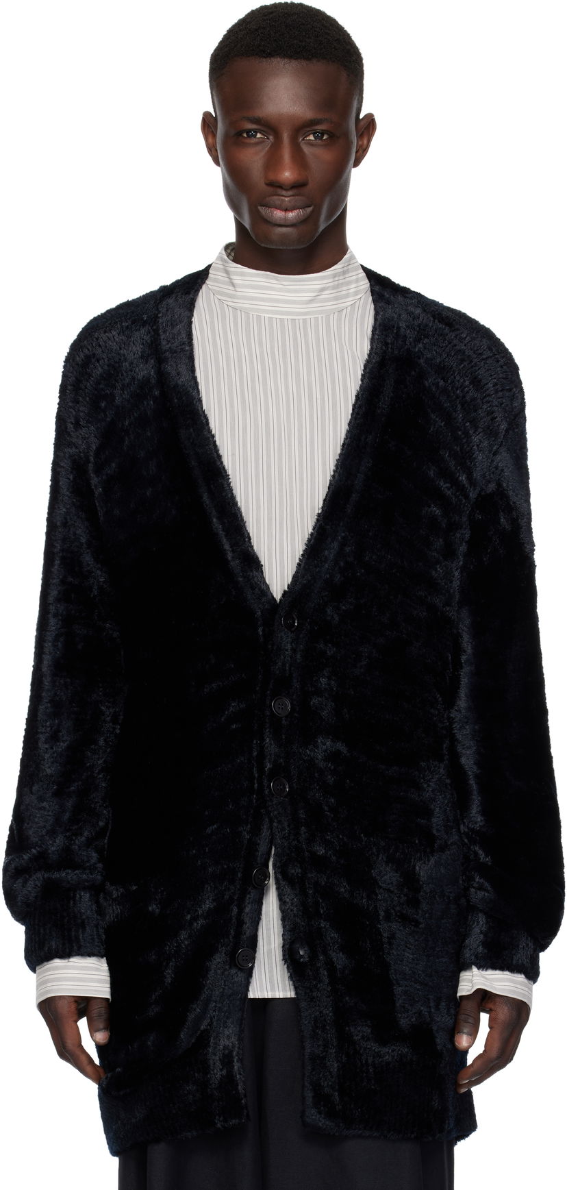 Džemper Dries Van Noten Dries Van Noten Viscose Knit Cardigan Crna | 251-021215-1707
