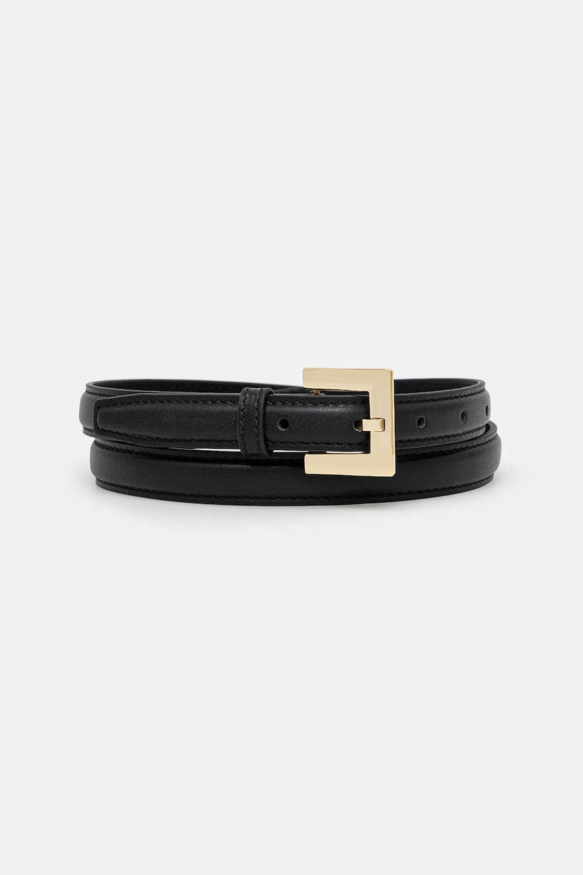 Pojasevi Anine Bing Anine Bing Nicola Leather Belt Crna | A.12.2178