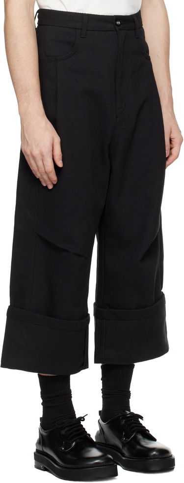 Hlače ADER ERROR Trousers With Cuffed Hems Crna | BN01FWBT0102BK, 1
