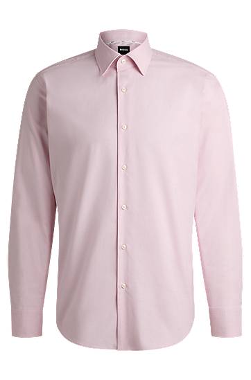 Košulja BOSS Easy-Iron Stretch Cotton Twill Shirt, Regular Fit Ružičasta | 50527242