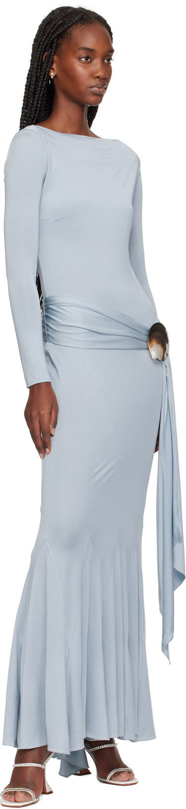 Tenisice i cipele Amina Muaddi Gilda Crystal-Embellished Satin Heeled Sandals Bijela | GILDA SANDAL SATIN, 4