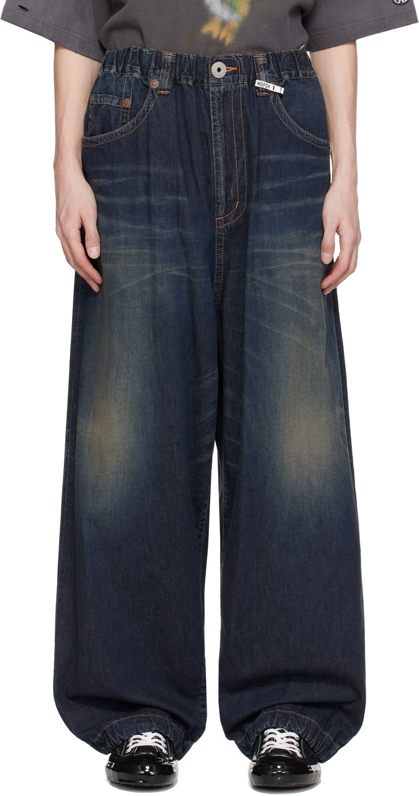 Jeans Maison MIHARA YASUHIRO MIHARA YASUHIRO Wide Leg Denim Jeans Plava | J14PT123