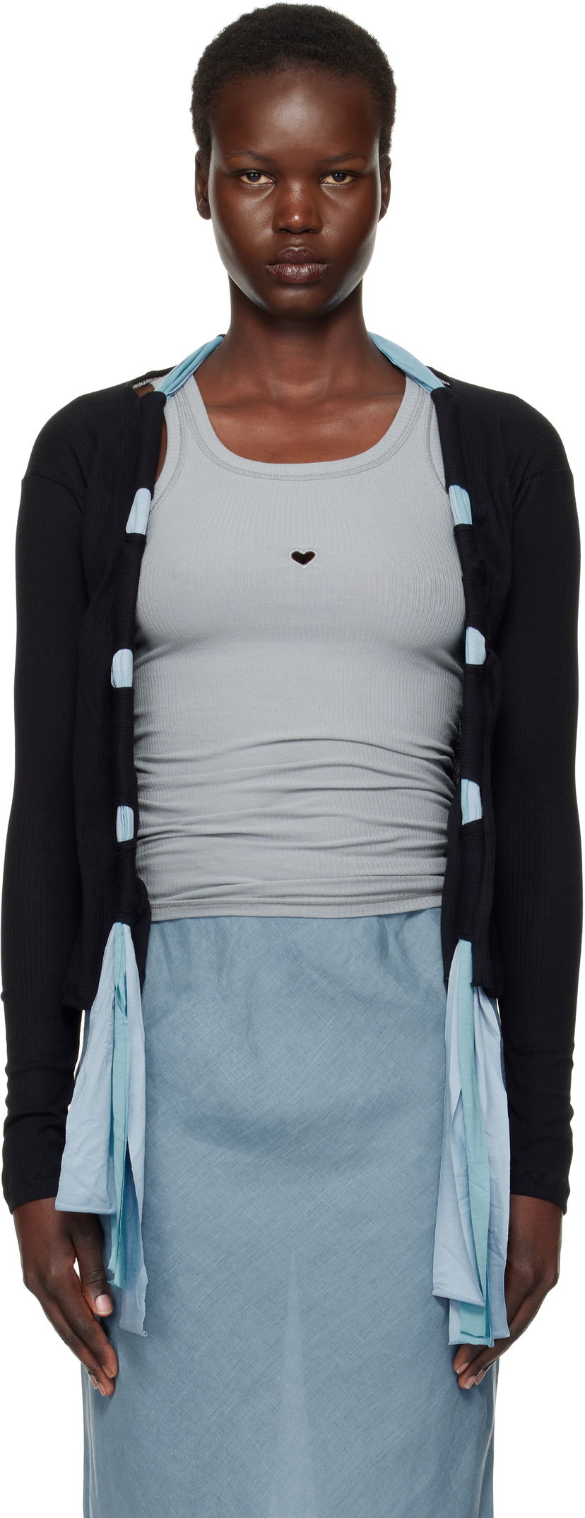 Džemper Baserange Circ Black & Blue Cardigan Crna | TOCC-RB-SP25