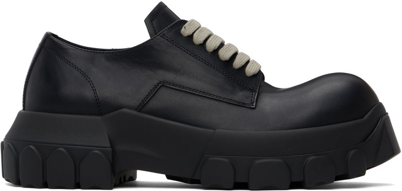 Tenisice i cipele Rick Owens Rick Owens Hollywood Bozo Tractor Derbys Crna | RU01E5884 LGE
