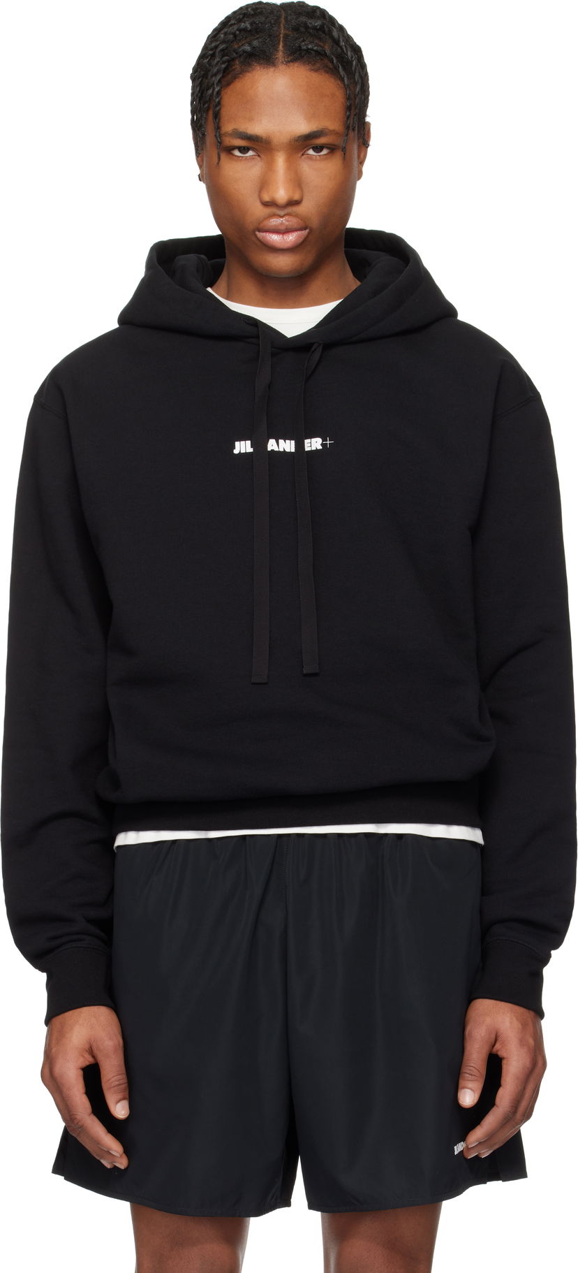 Dukserice Jil Sander Jil Sander Logo Hoodie Crna | J47GU0129_J20039