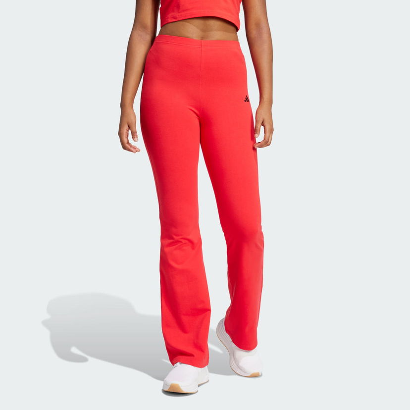 Trenirka adidas Performance Essentials Small Logo Flared Leggings Crvena | JD3074