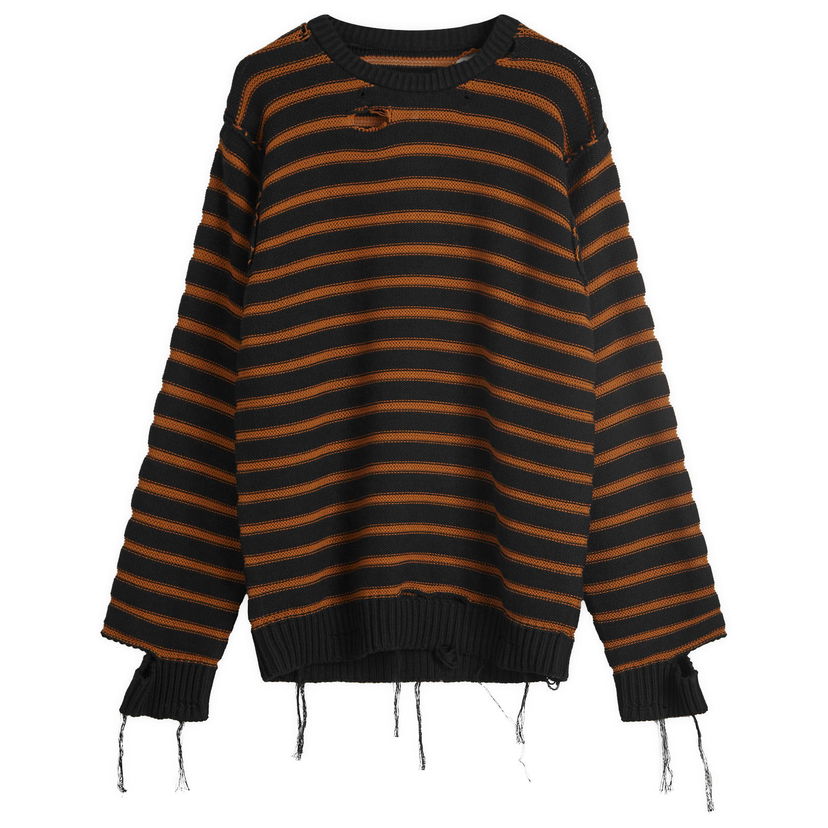 Džemper Maison Margiela MM6 Maison Margiela Striped Distressed Knit Jumper, Size Large Višebojno | SH0HL0022-M13080-961