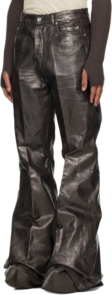 Jeans Rick Owens Concordians Bolan Waxed Flared Jeans Smeđa | RR02E1335 BZMC, 3