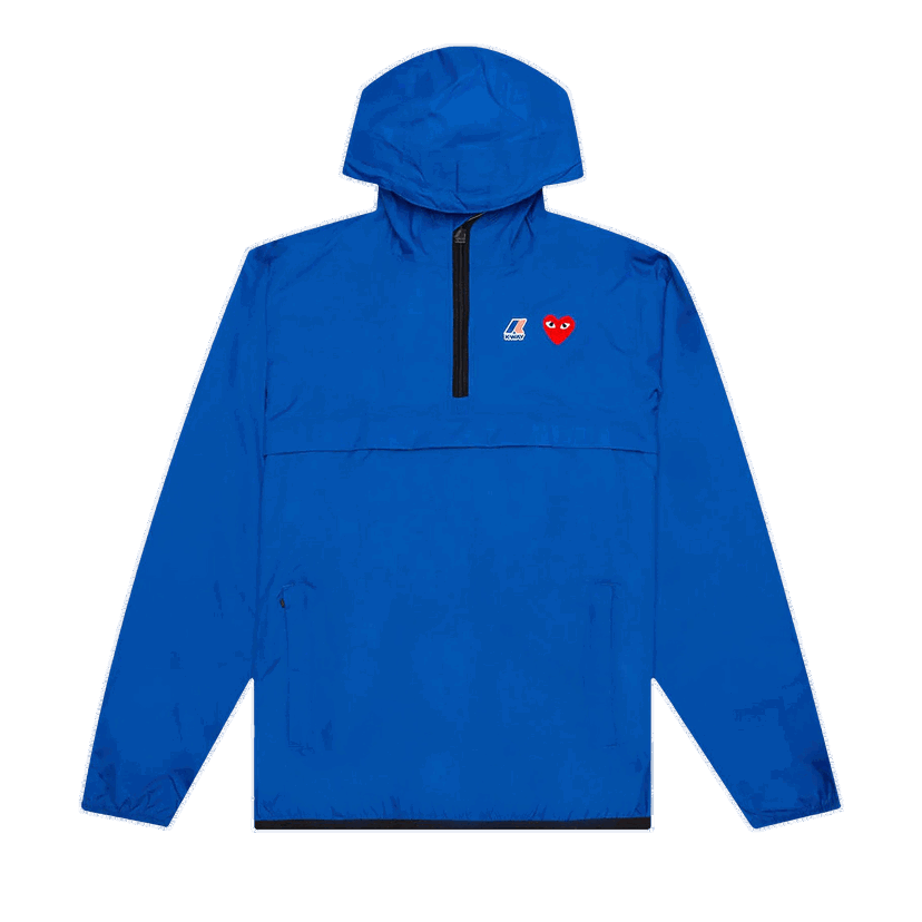 Vjetrovka Comme des Garçons PLAY x K-Way Half Zip Hooded Jacket Plava | AZ J502 051 2