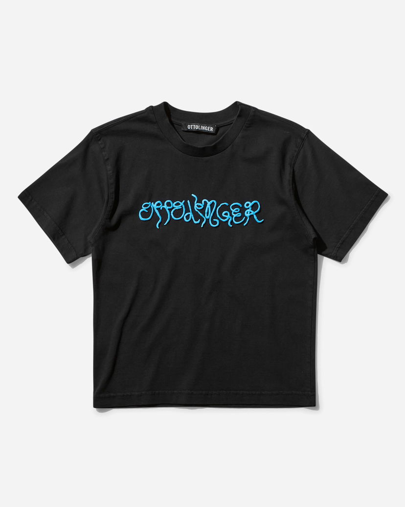 Majica kratkih rukava Ottolinger Fitted Puffy Logo T-Shirt Crna | 1150103921 BLK