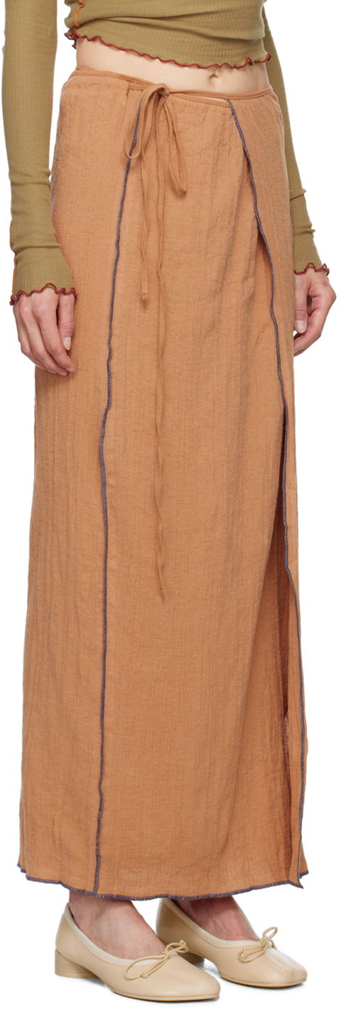 Suknja Baserange Maxi Skirt with Front Slits Bež | SKSKW-CL-AU24, 1