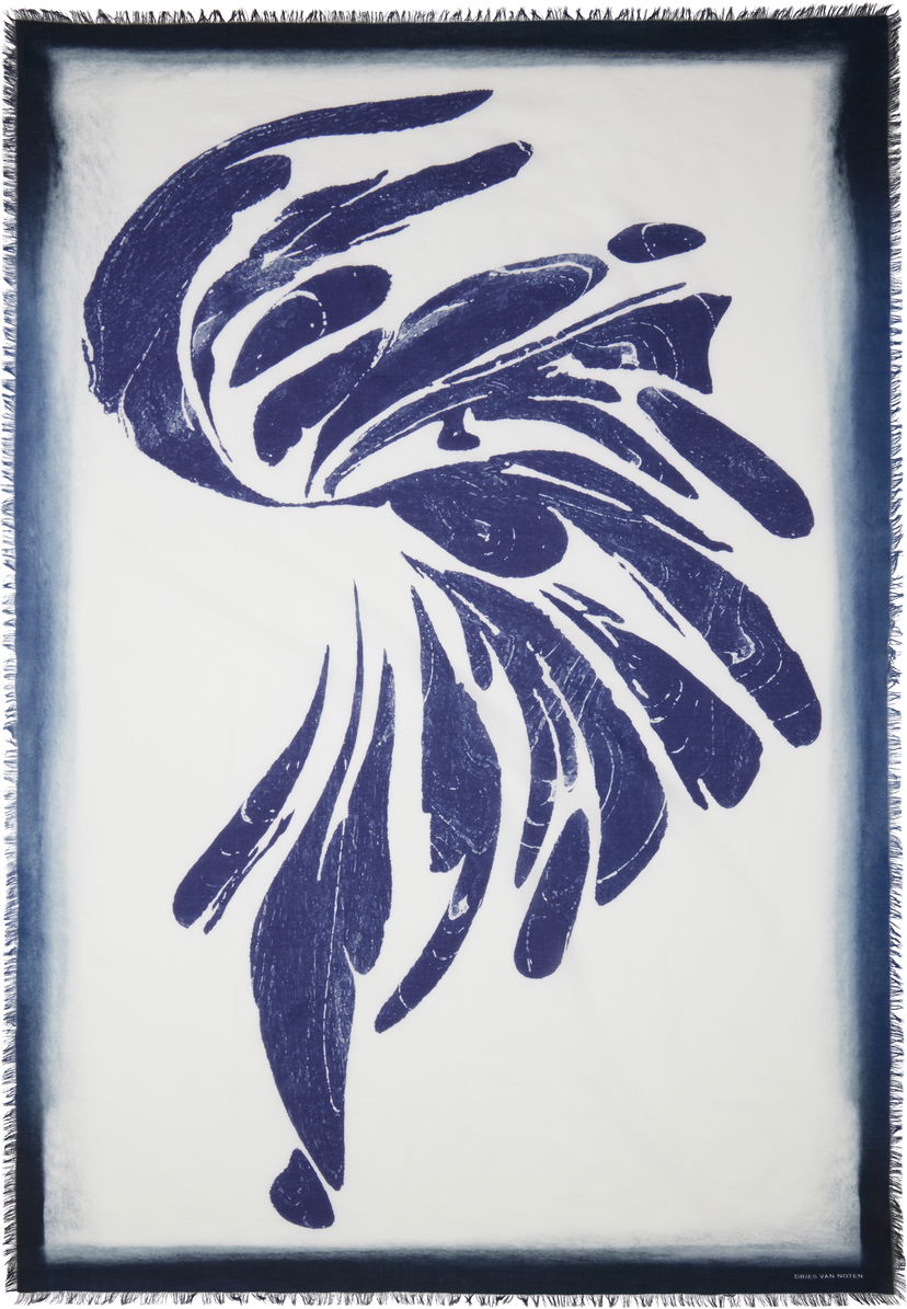 Šal Dries Van Noten Dries Van Noten Printed Shawl Plava | 251-081300-1007