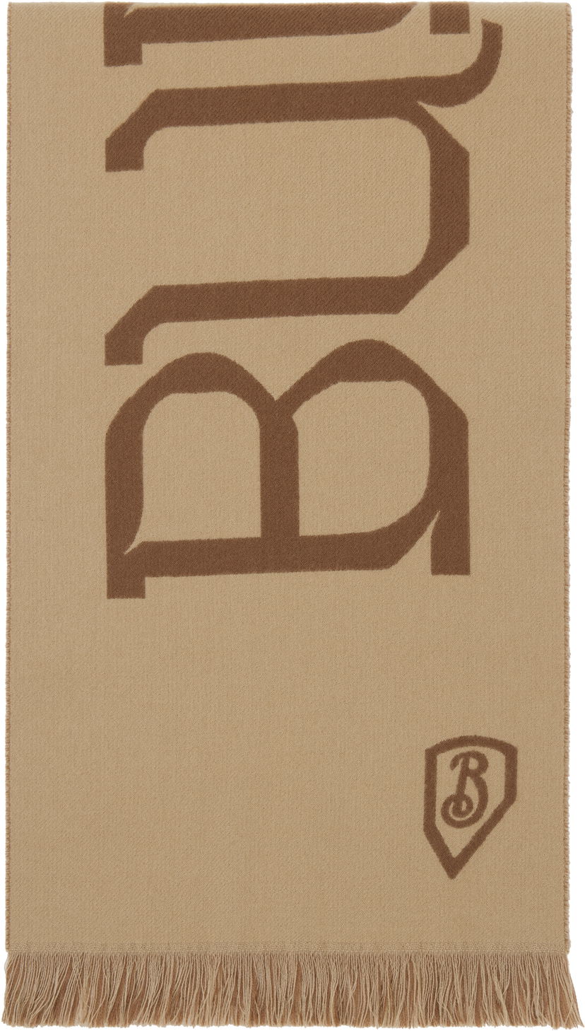 Šal Burberry Burberry Logo Wool Scarf Bež | 8104500