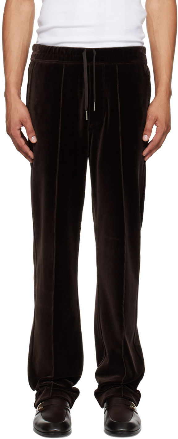 Trenirka Tom Ford Brown Pinched Seam Sweatpants Smeđa | JAL016-JMC009S23