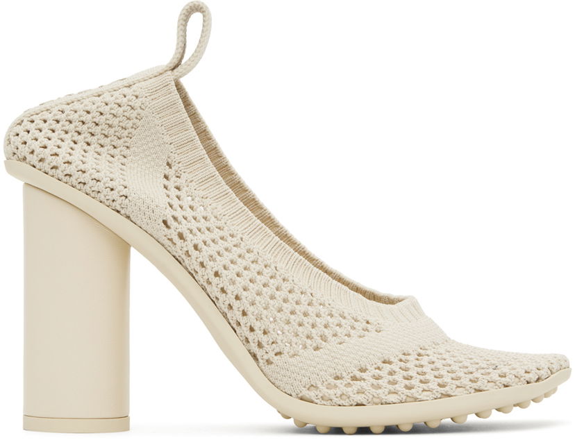 Tenisice i cipele Bottega Veneta Knitted Pumps With Heel Bež | 787056 V3XY0