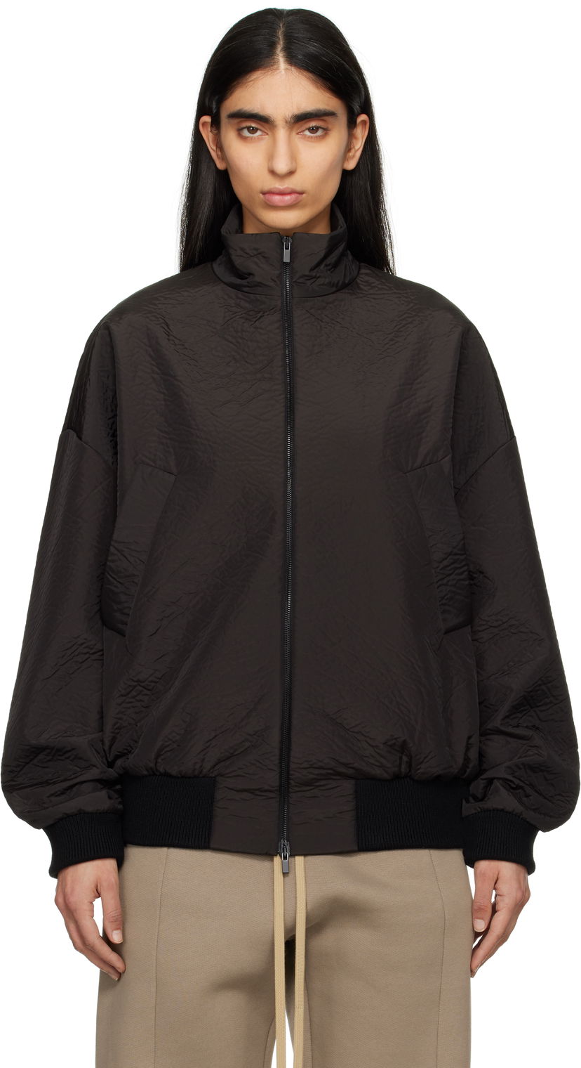 Bomber jakna Fear of God Fear of God Textured Track Jacket Crna | FGE230-327CPN