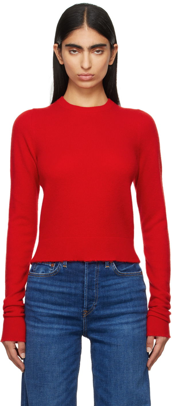 Džemper RE/DONE Cashmere Crewneck Sweater Crvena | 697-10WXLSCRW, 0