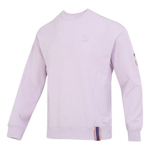 Džemper Puma Team Badge Crewneck Sweatshirt Ljubičasta | 677379-17