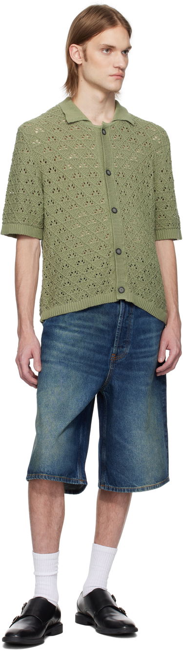 Kratke hlače BOSS Hugo Logo Patch Denim Shorts Plava | 50537732, 3