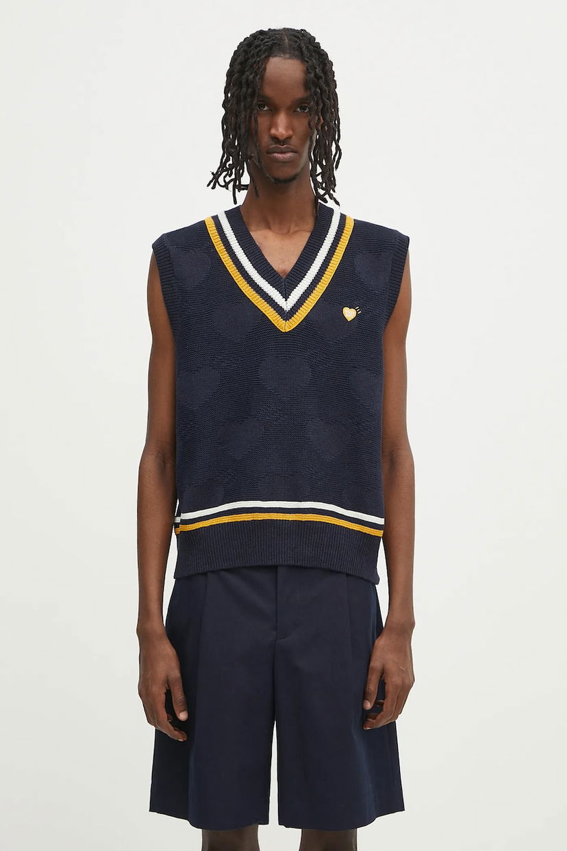 Džemper Human Made Human Made Heart Knit Vest Tamnoplava | HM29CS006