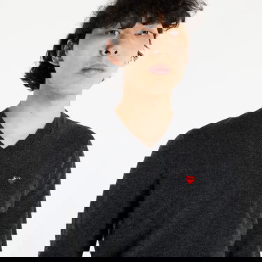 Džemper Comme des Garçons PLAY Pullover Knit Crna | AZN078 Dark Grey Heather, 2