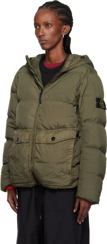Pernata jakna Stone Island Stone Island Crinkle Reps Recycled Nylon Down Jacket Zelena | K2S15 4100011 S0A23, 3