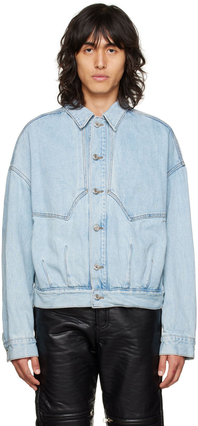 Jakna We11done Faded Denim Jacket Plava | WD-DJ3-22-303-U-SKMP01QCTB