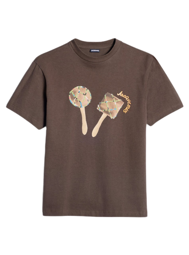 Majica kratkih rukava Jacquemus Le T-Shirt Maraca Logo Smeđa | 235JS097-2099-8BE