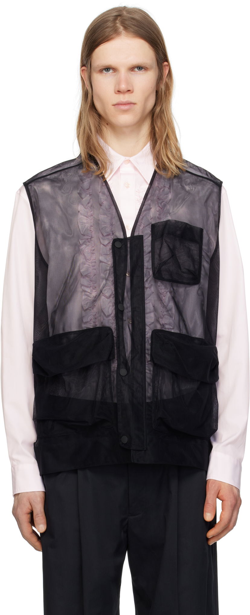 Prsluk Simone Rocha Simone Rocha Multi Pocket Utility Vest Crna | 5347D 0069