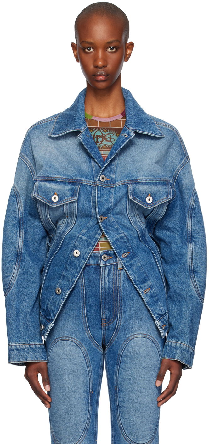 Jakna Jean Paul Gaultier Jean Paul Gaultier Lacing Denim Jacket Plava | 24/31-F-VE062LP-D013-57