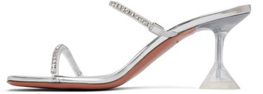 Dodaci Amina Muaddi Amina Muaddi Gilda Glass Slipper 70 Heeled Sandals Metalik | GILDA GLASS SLIPPER 70 PVC, 2