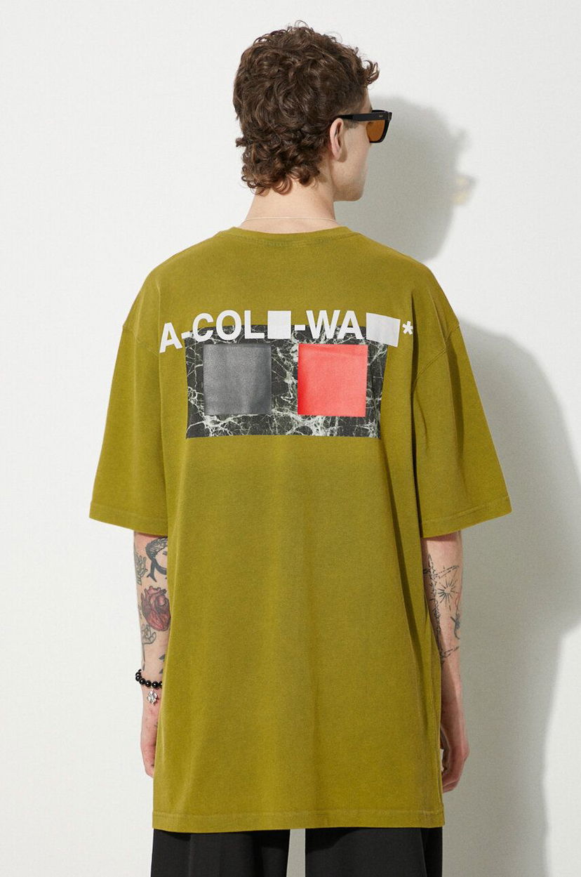 Majica kratkih rukava A-COLD-WALL* Relaxed Cubist T-shirt with Print Zelena | ACWMTS097