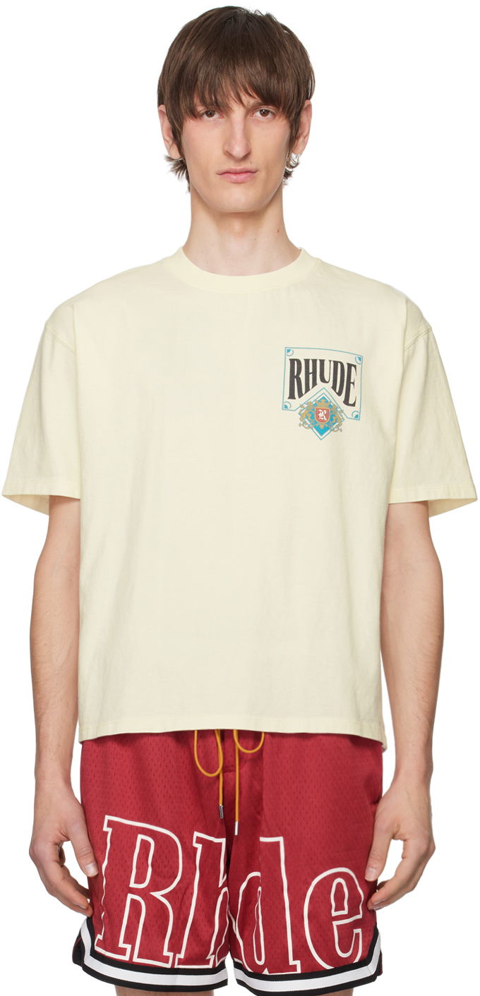 Majica kratkih rukava Rhude Card T-Shirt Bež | RHSS24TT25012611